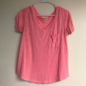 Aerie Pink and White Striped Tee